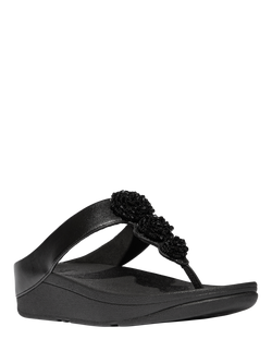 FitFlop Fino Beaded Button Sandals - view 2, Black