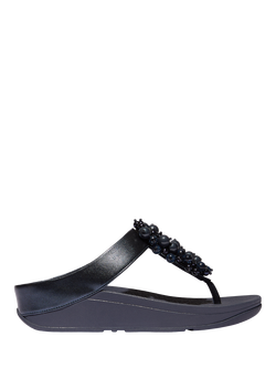 FitFlop Fino Bauble Bead Flip Flops, Navy