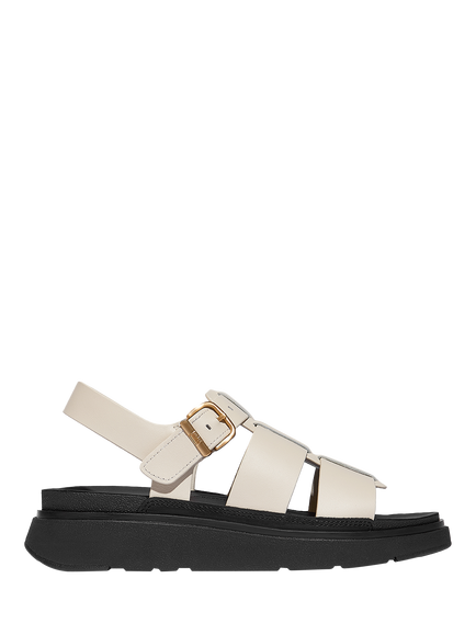 FitFlop Gen-FF Leather Fisherman Sandals, Beige/Black