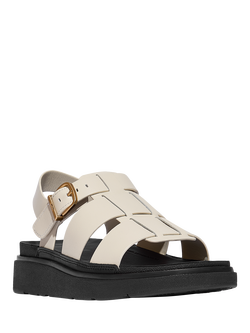 FitFlop Gen-FF Leather Fisherman Sandals - view 2, Beige/Black