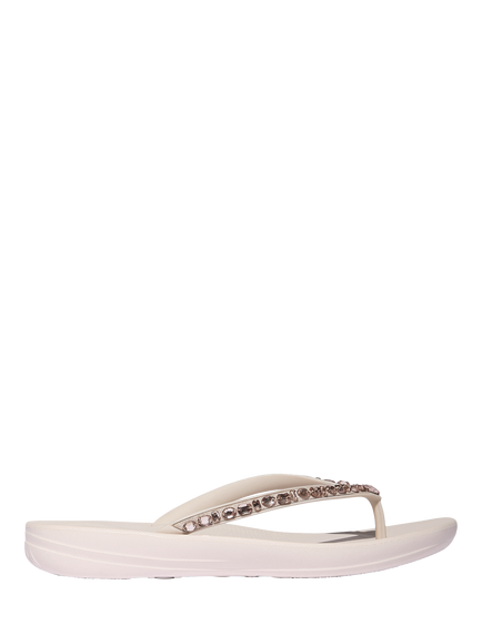FitFlop IQushion Multi-Crystal Ergonomic Flip Flops, Nude Rose