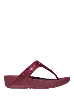FitFlop Lulu Glitter Flip Flops - view 2, Plum