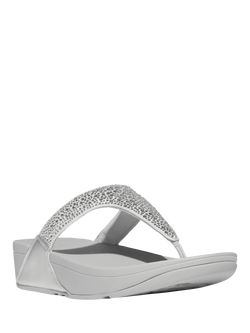 FitFlop Lulu Glitter Flip Flops - view 2, Silver