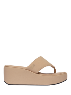 FitFlop PLATFFORMS Wedge Toe-Post Sandals, Beige