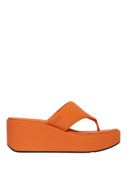 FitFlop PLATFFORMS Wedge Toe-Post Sandals, Orange