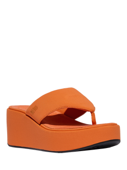 FitFlop PLATFFORMS Wedge Toe-Post Sandals - view 2, Orange