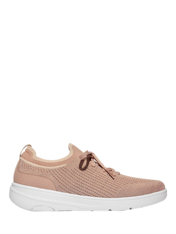 FitFlop Super-Q Knit Slip On Shoes, Beige/Rose Gold