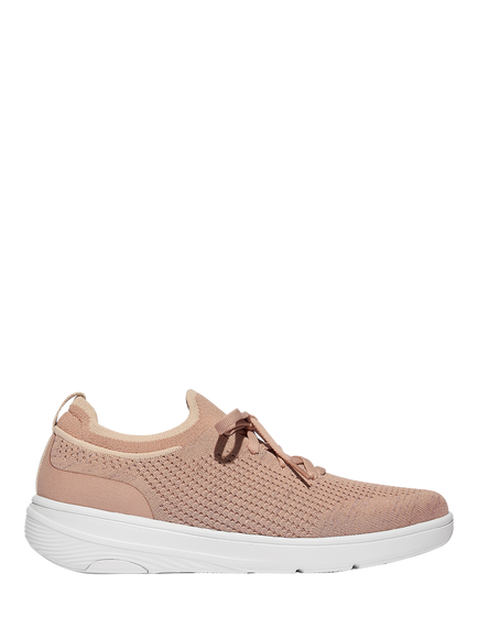 FitFlop Super-Q Knit Slip On Shoes, Beige/Rose Gold