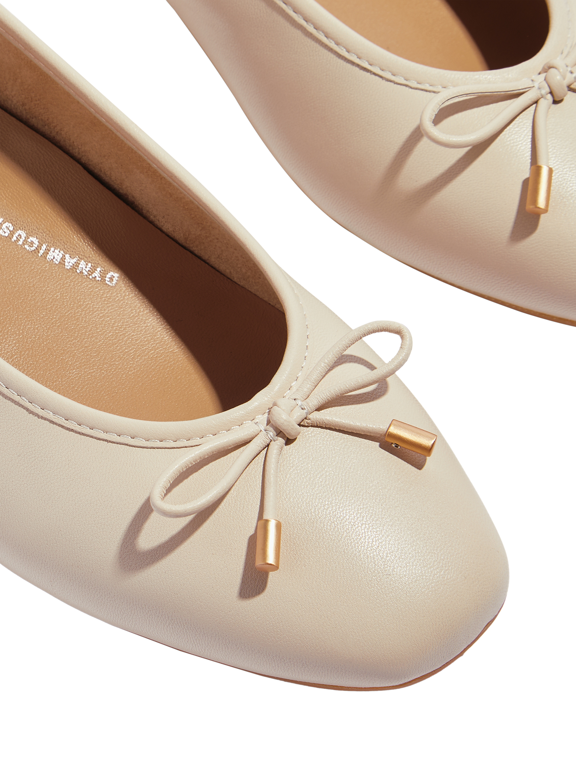 Product image 3 of 4, which shows FitFlop Delicato Leather Bow Ballerina Pumps, Paris Beige, 8