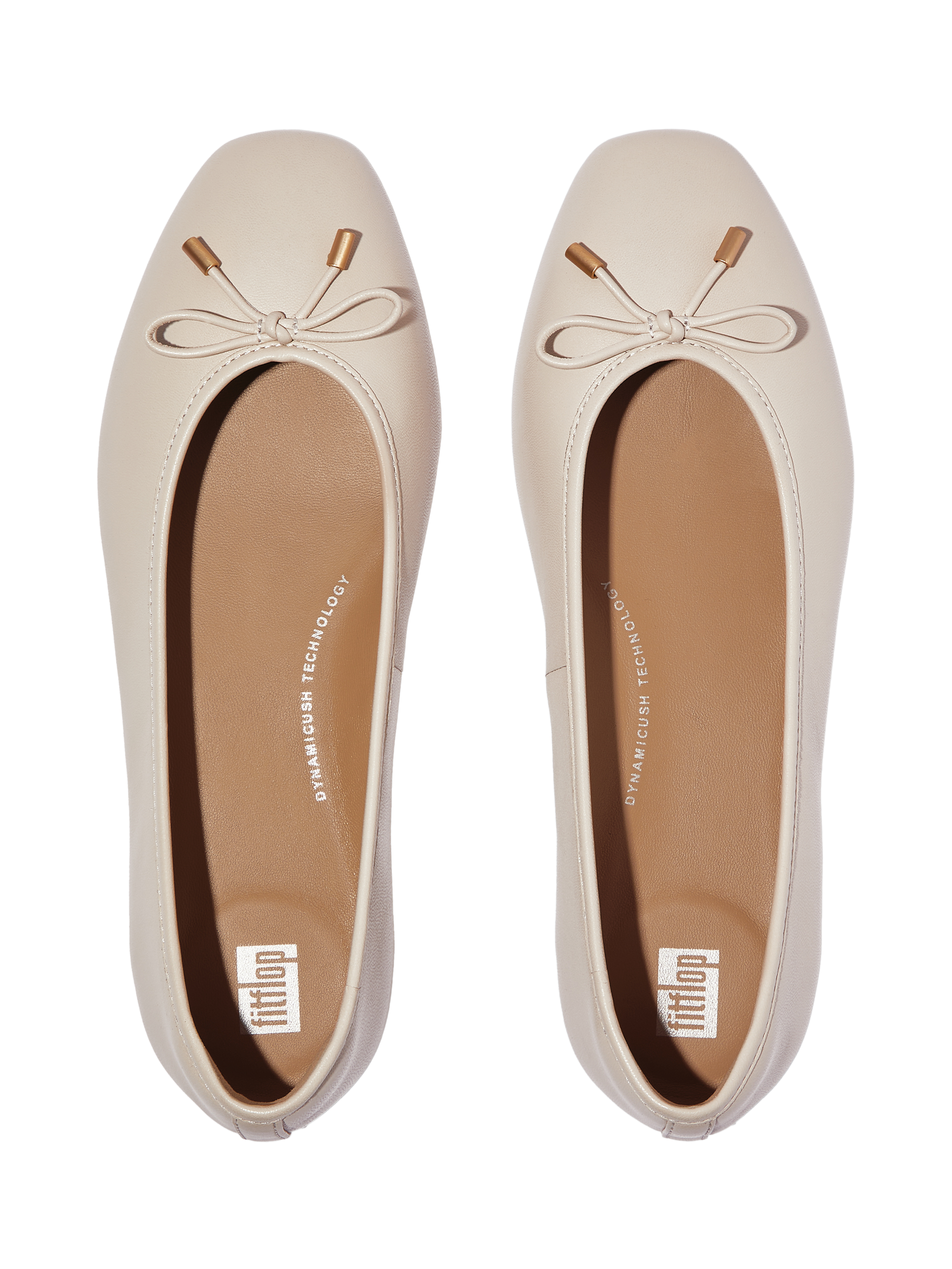 Product image 4 of 4, which shows FitFlop Delicato Leather Bow Ballerina Pumps, Paris Beige, 8