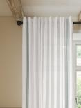 John Lewis Embroidered Multiway Voile Panel, Sage/White