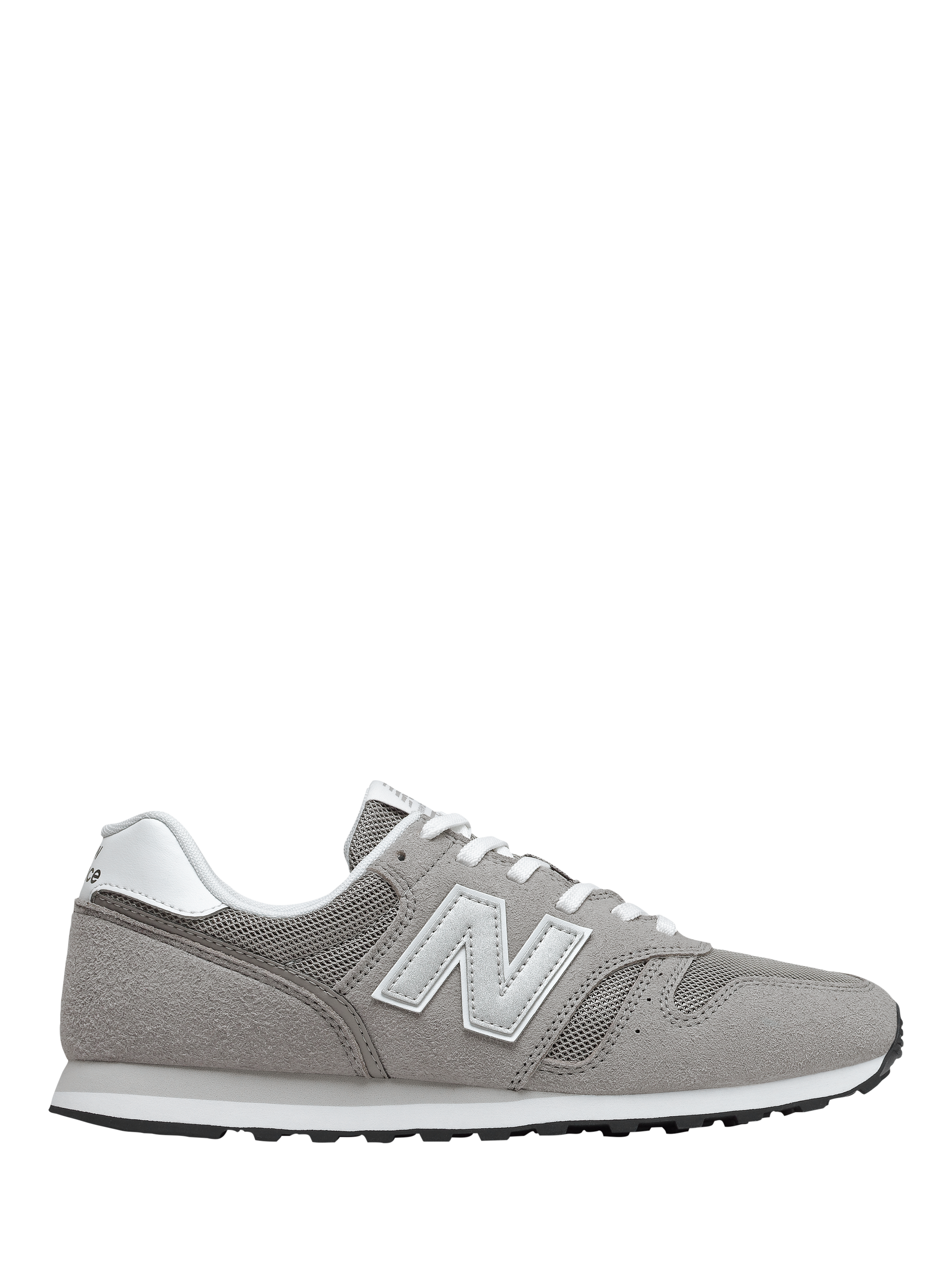 Product image 1 of 4, which shows New Balance 373 Leather Blend Trainers, Grey/White, 4