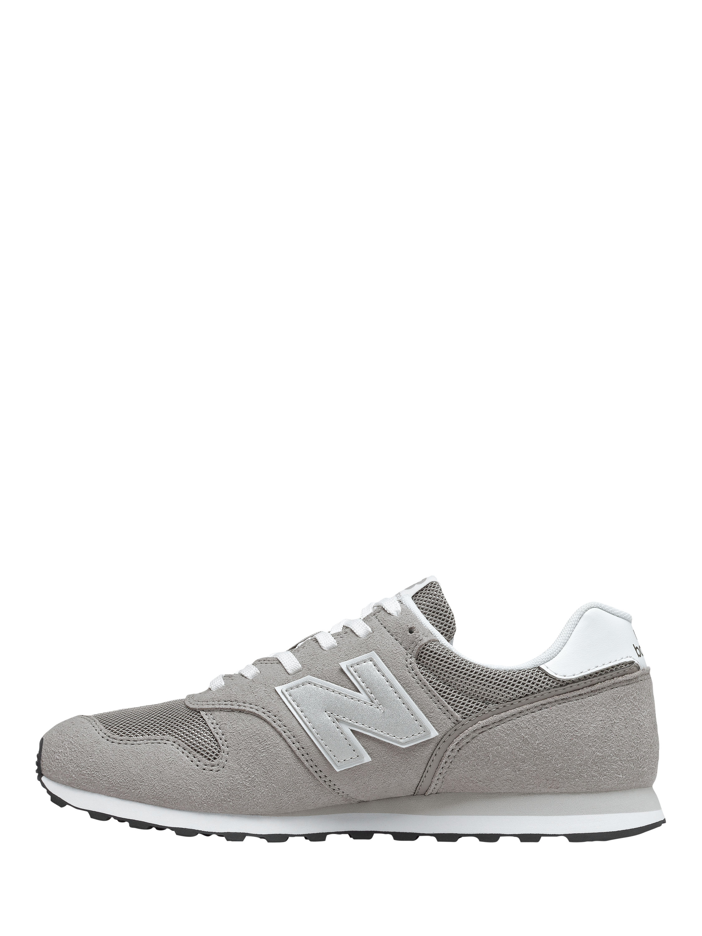 Product image 2 of 4, which shows New Balance 373 Leather Blend Trainers, Grey/White, 4