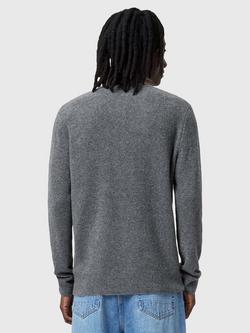 AllSaints Lobke Crew Neck Knit Jumper, Grey Charcoal - view 2, Grey Charcoal