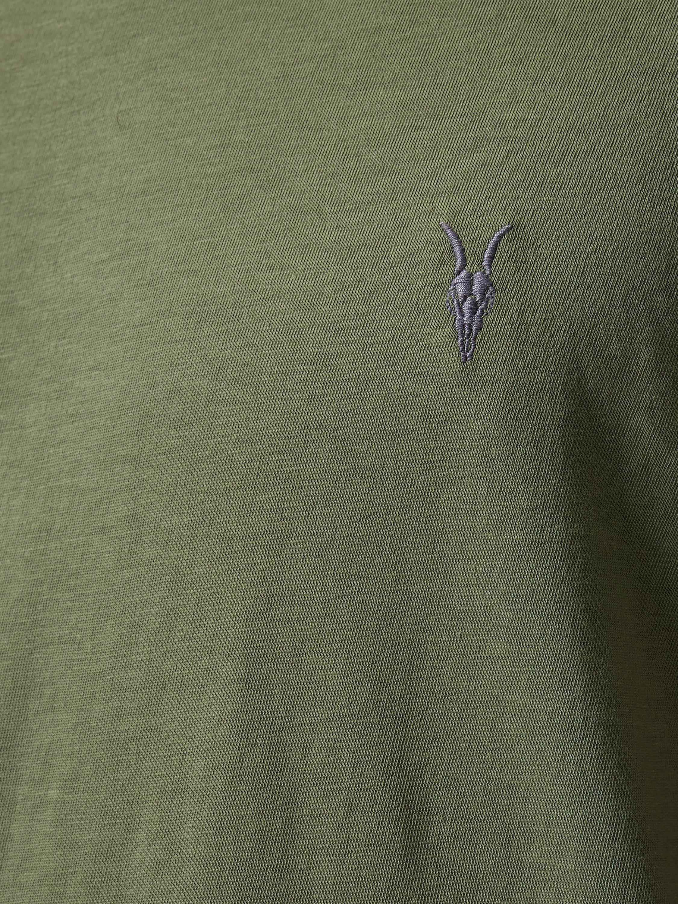 Product image 6 of 6, which shows AllSaints Tonic Cotton Crew T-Shirt, Mid Green, XS