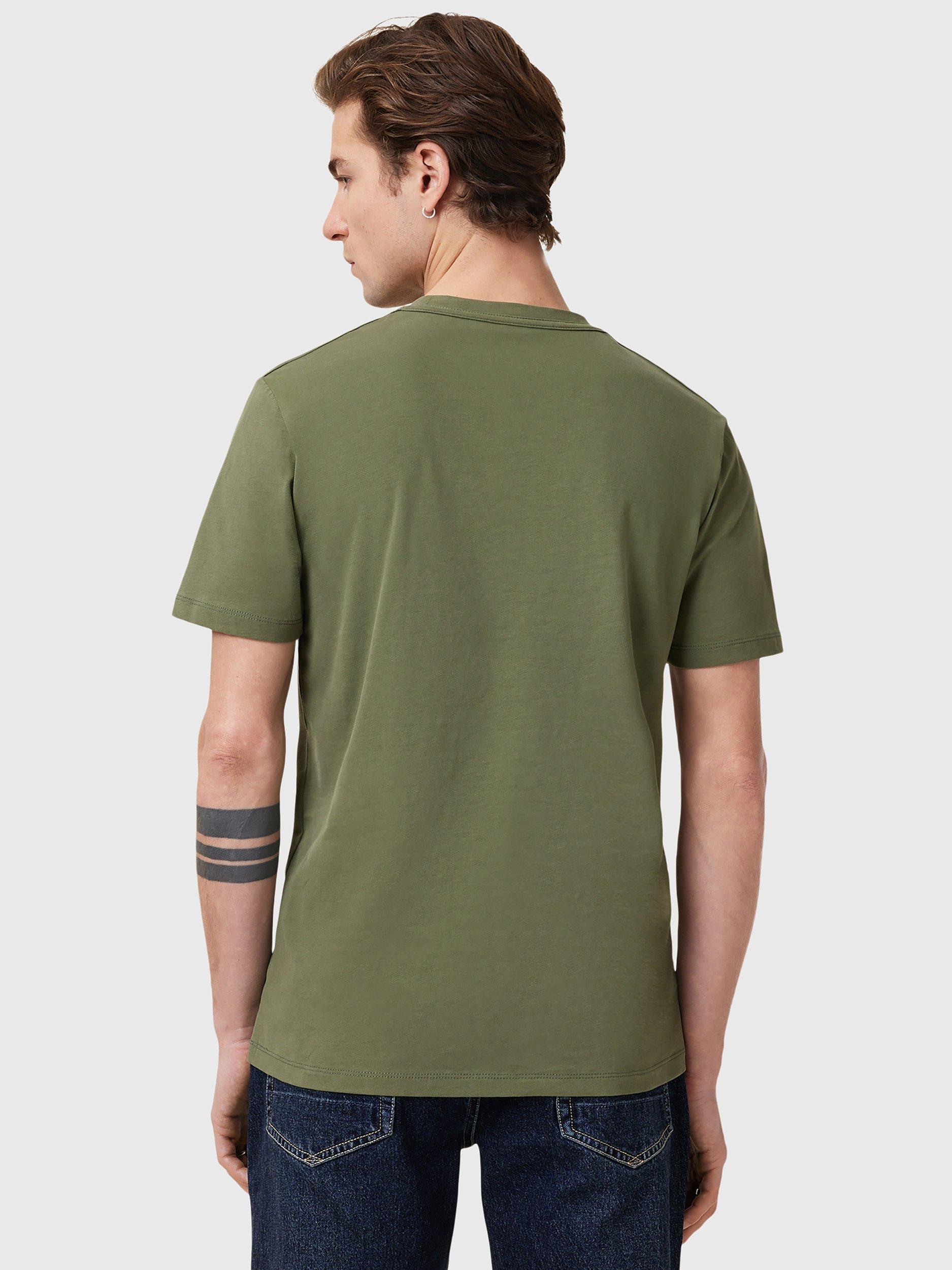 Product image 2 of 7, which shows AllSaints Brace Crew Cotton T-Shirt, Pack of 3, Multi, XS