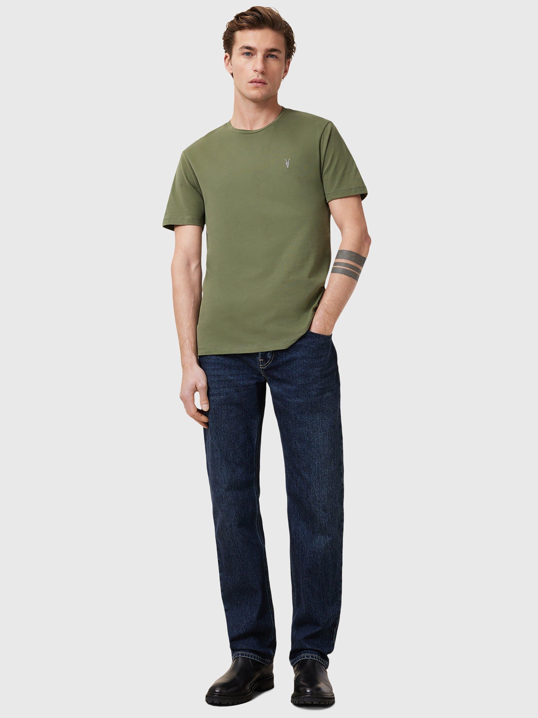 Product image 3 of 7, which shows AllSaints Brace Crew Cotton T-Shirt, Pack of 3, Multi, XS