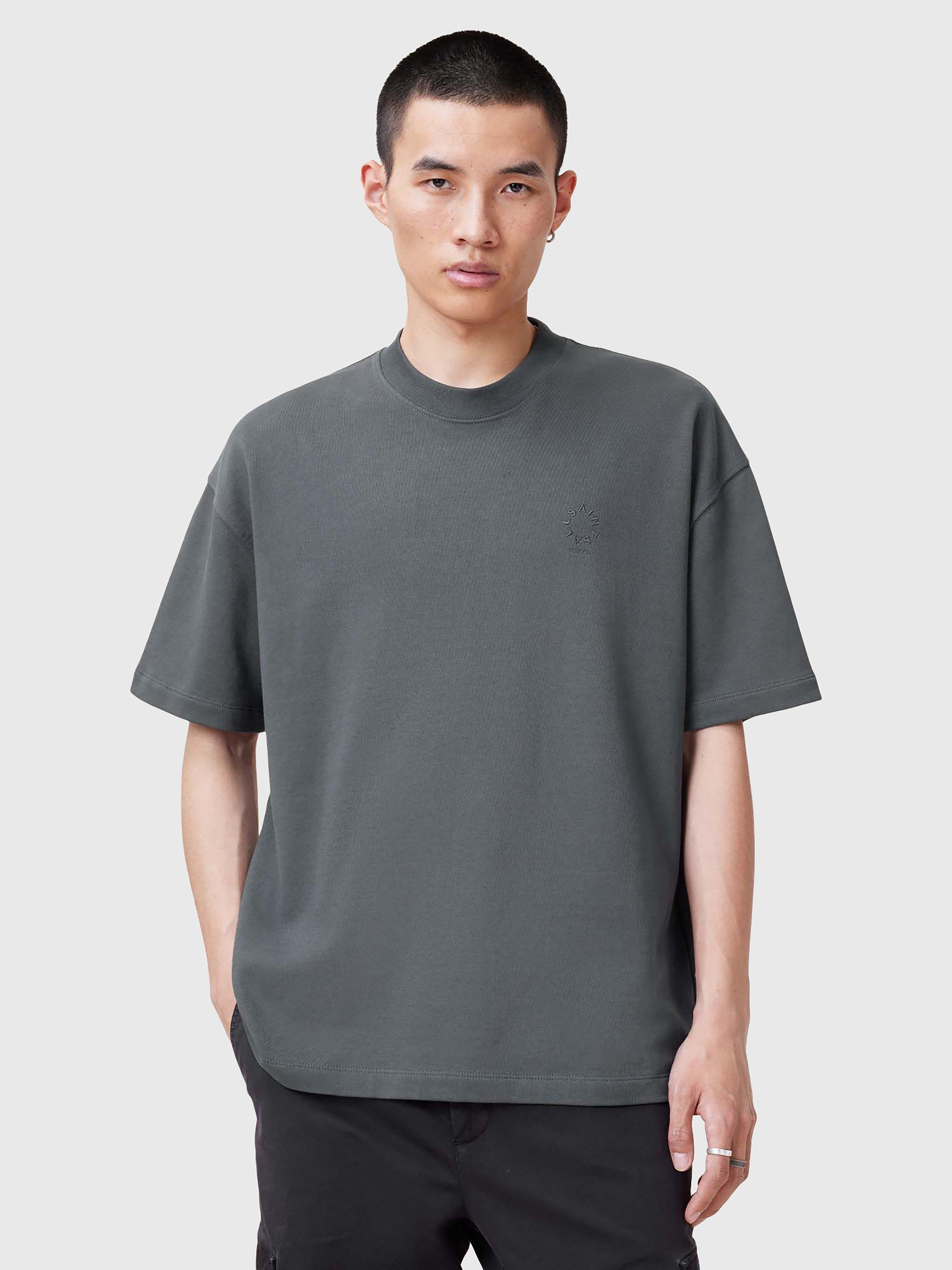 AllSaints Haven Organic Cotton Loose Fit T-Shirt, Pitched Blue