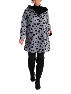 chesca Spot Reversible Jacket, Platinum/Black, Platinum/Black
