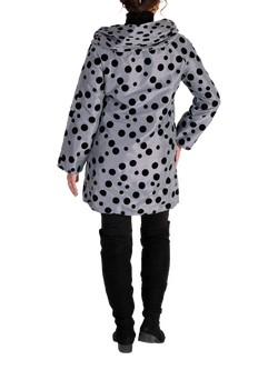 chesca Spot Reversible Jacket, Platinum/Black - view 2, Platinum/Black