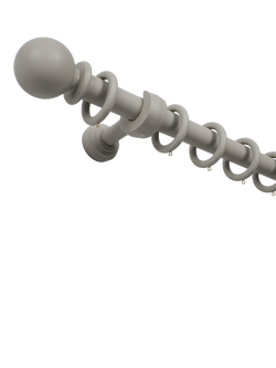 John Lewis Wooden Curtain Pole, Dia.35mm, Grey