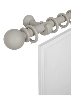 John Lewis Wooden Curtain Pole, Dia.35mm - view 2, Grey