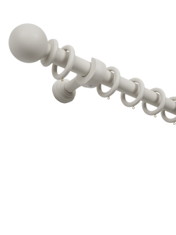 John Lewis Wooden Curtain Pole, Dia.35mm, Cream