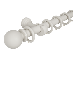 John Lewis Wooden Curtain Pole, Dia.35mm - view 2, Cream