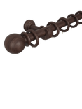 John Lewis Wooden Curtain Pole, Dia.35mm, Brown