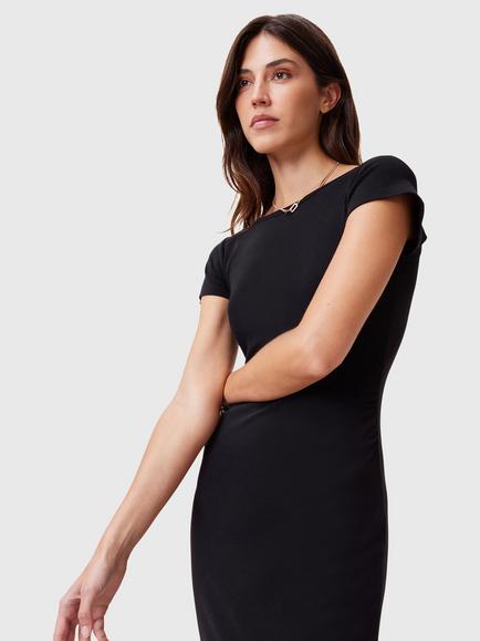 AllSaints Katarina Bodycon Organic Cotton Rich Dress, Black, Black