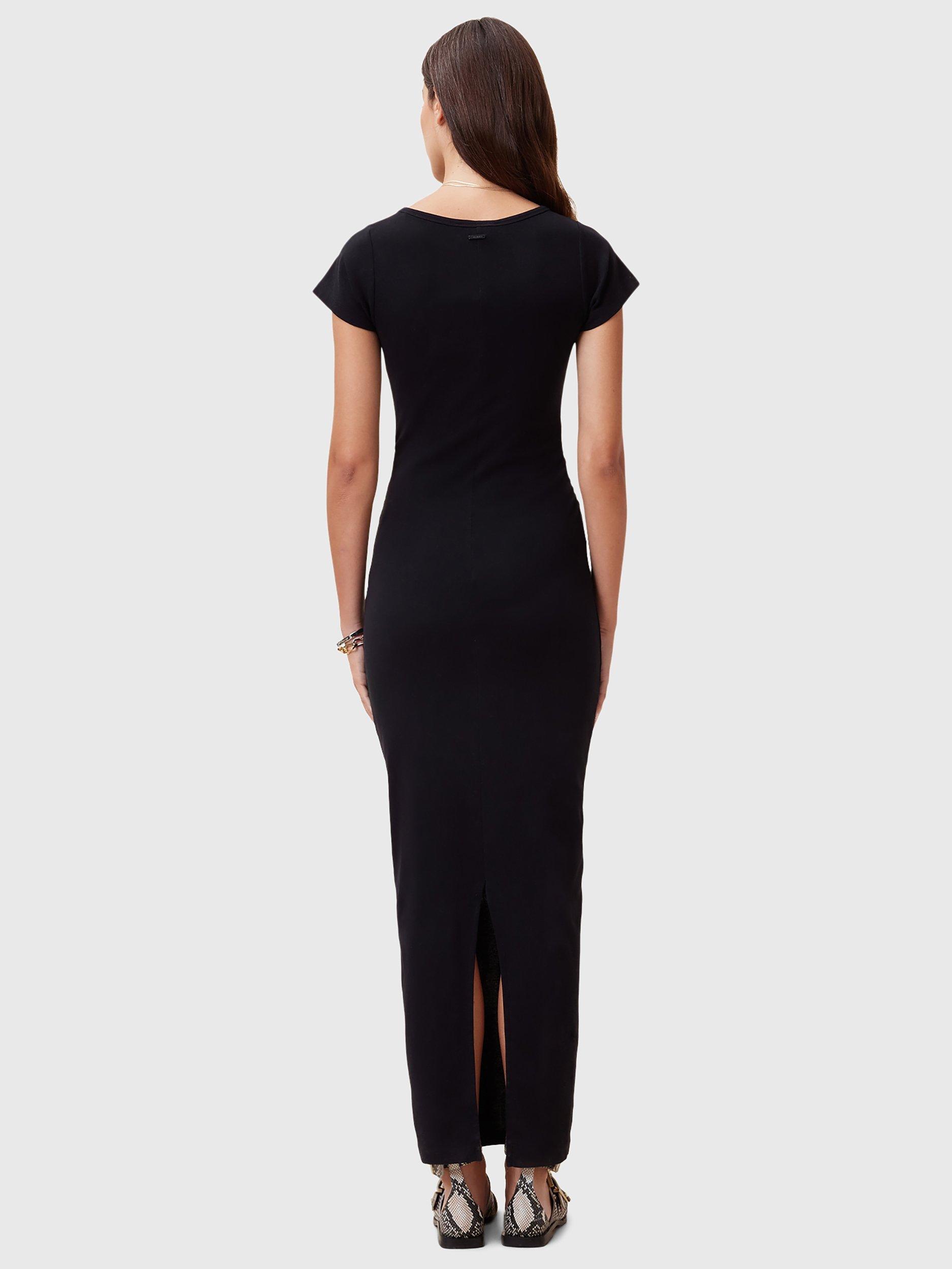 Product image 2 of 7, which shows AllSaints Katarina Bodycon Organic Cotton Rich Dress, Black, 10
