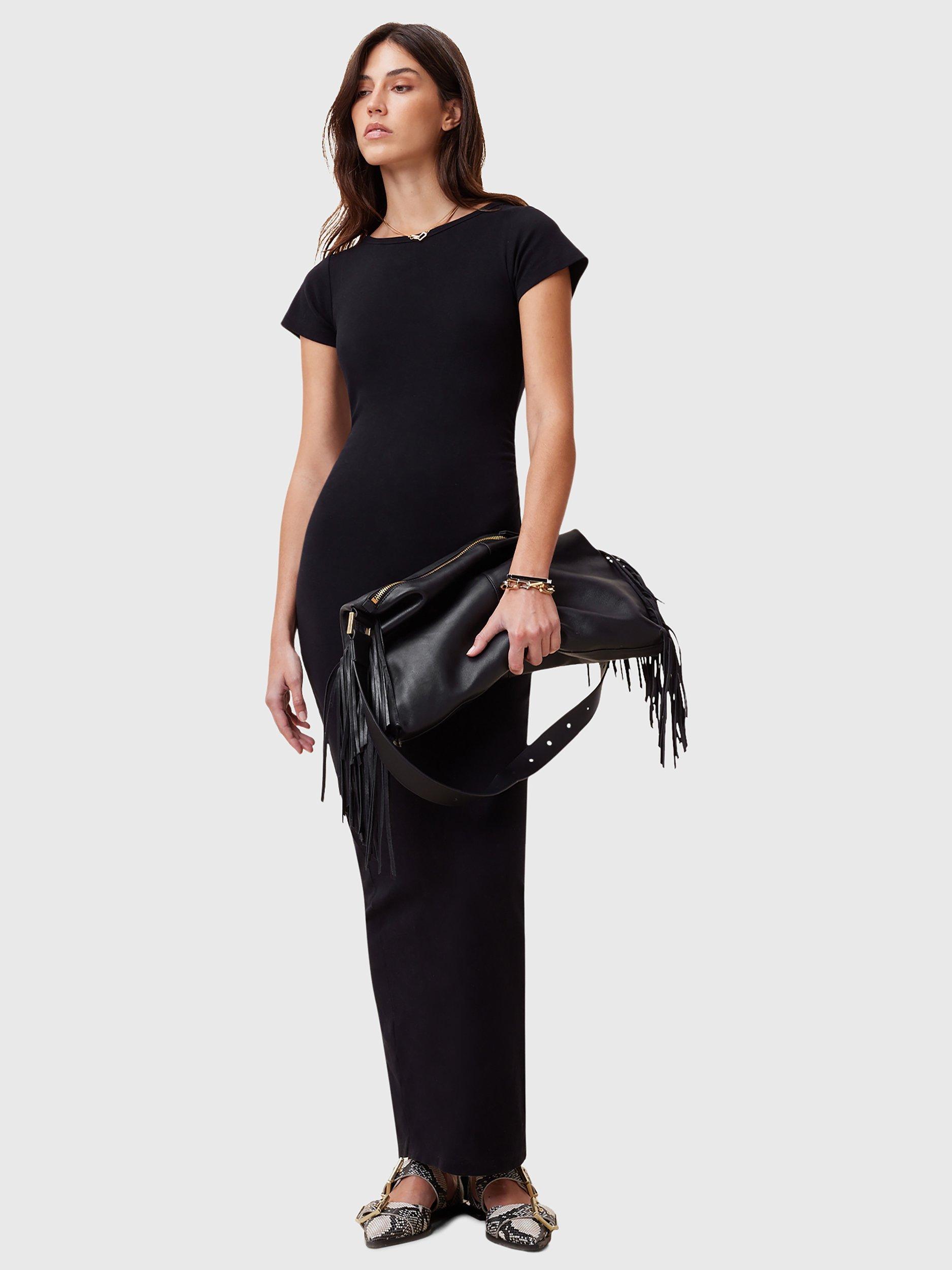 Product image 7 of 7, which shows AllSaints Katarina Bodycon Organic Cotton Rich Dress, Black, 10