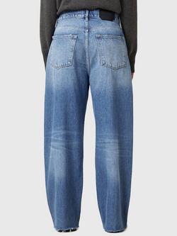 AllSaints Aki Crossover Organic Cotton Rich Jeans, Blue Indigo - view 2, Blue Indigo