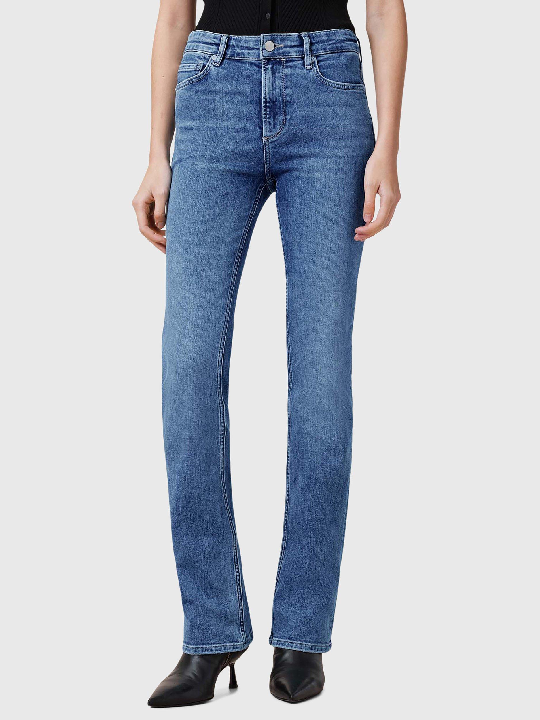 Product image 1 of 8, which shows AllSaints Haldan Slim Bootcut Jeans, Blue Indigo, 25
