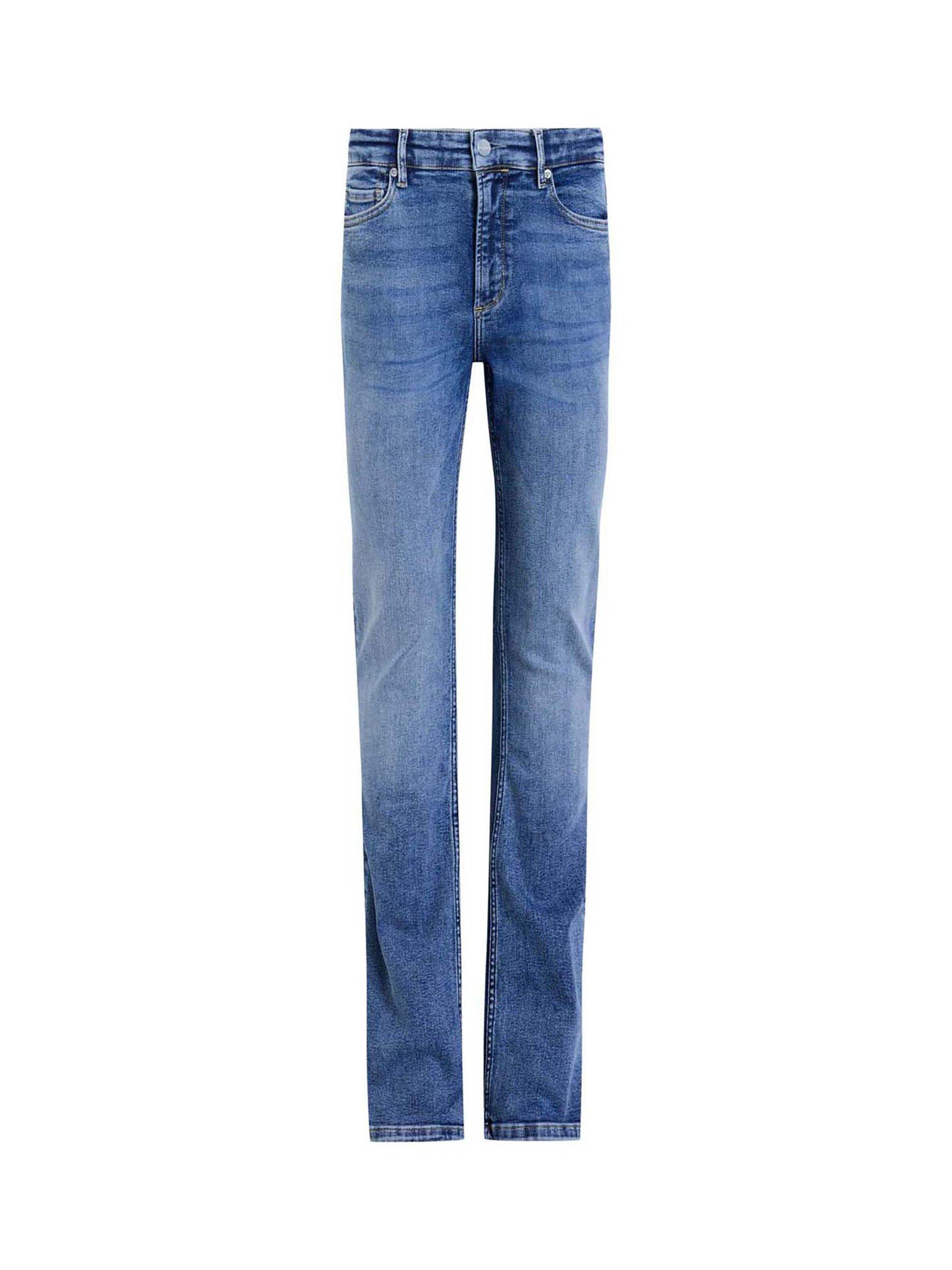 Product image 4 of 8, which shows AllSaints Haldan Slim Bootcut Jeans, Blue Indigo, 25