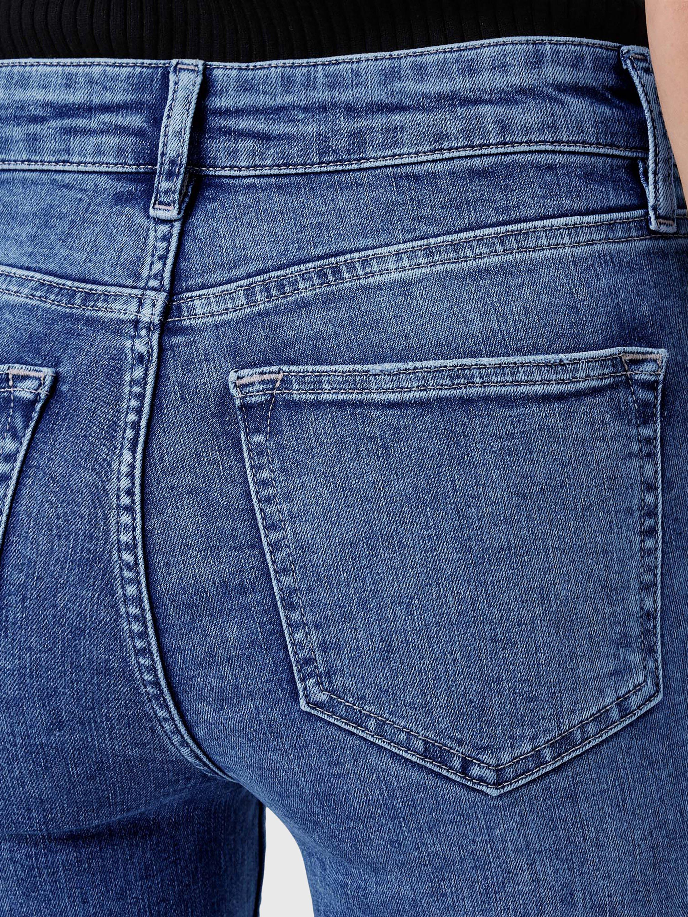 Product image 6 of 8, which shows AllSaints Haldan Slim Bootcut Jeans, Blue Indigo, 25