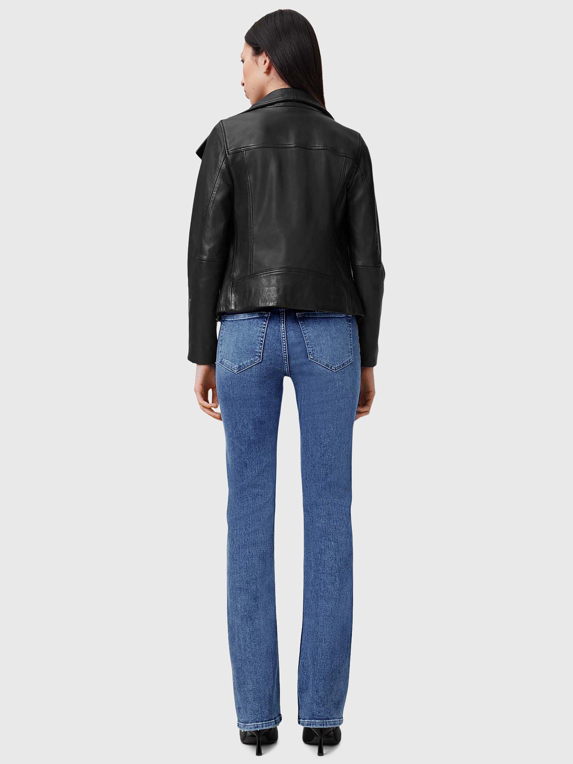 Product image 8 of 8, which shows AllSaints Haldan Slim Bootcut Jeans, Blue Indigo, 25