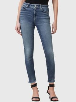 AllSaints Miller Organic Cotton Blend Push Up Jeans, Deep Royal Blue