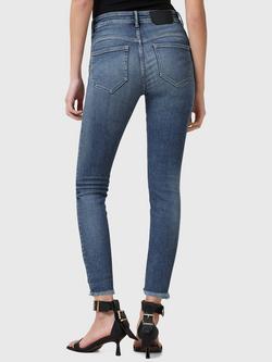 AllSaints Miller Organic Cotton Blend Push Up Jeans - view 2, Deep Royal Blue