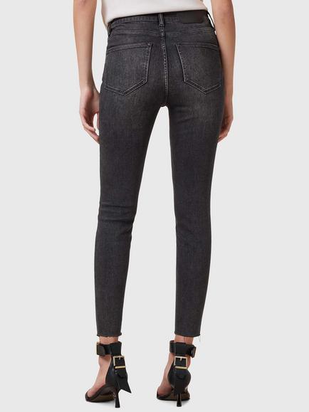 AllSaints Miller Organic Cotton Blend Push Up Jeans - view 2, Nearly Black
