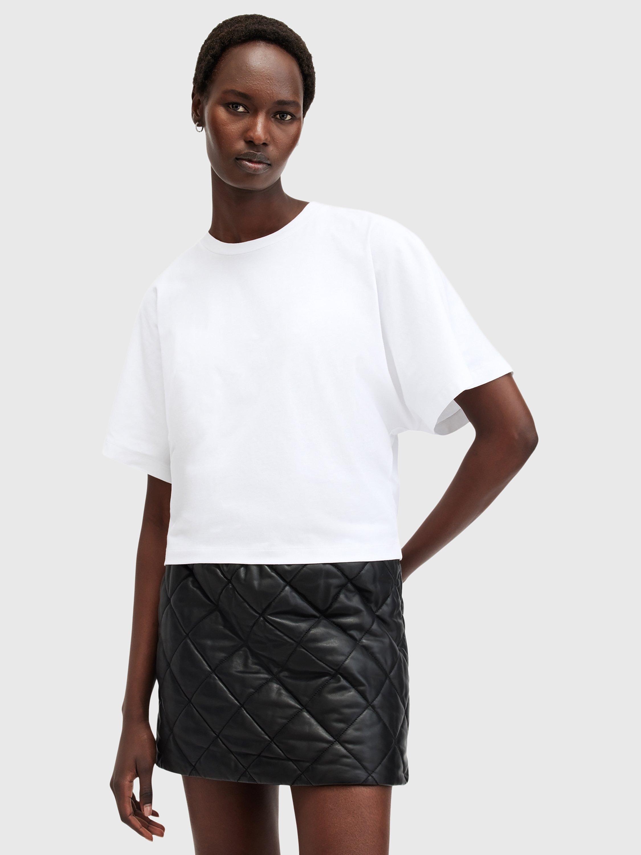 AllSaints Artia Pure Organic Cotton T-Shirt, White