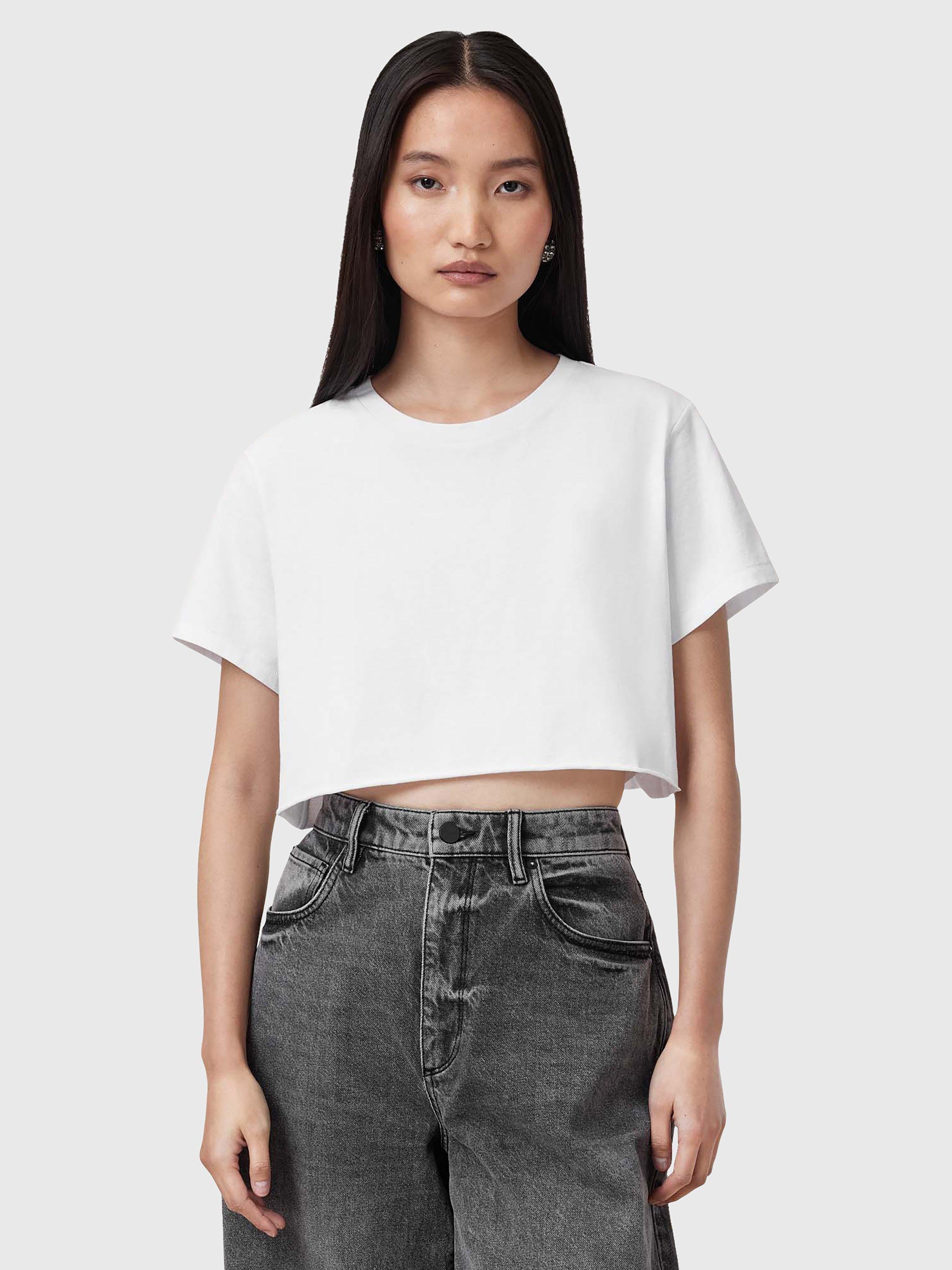 AllSaints Soph Pure Organic Cotton T-Shirt, White Multi White