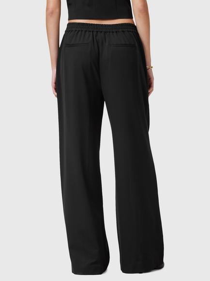 AllSaints Aleida Wide Leg Trousers, Greige - view 2, Black