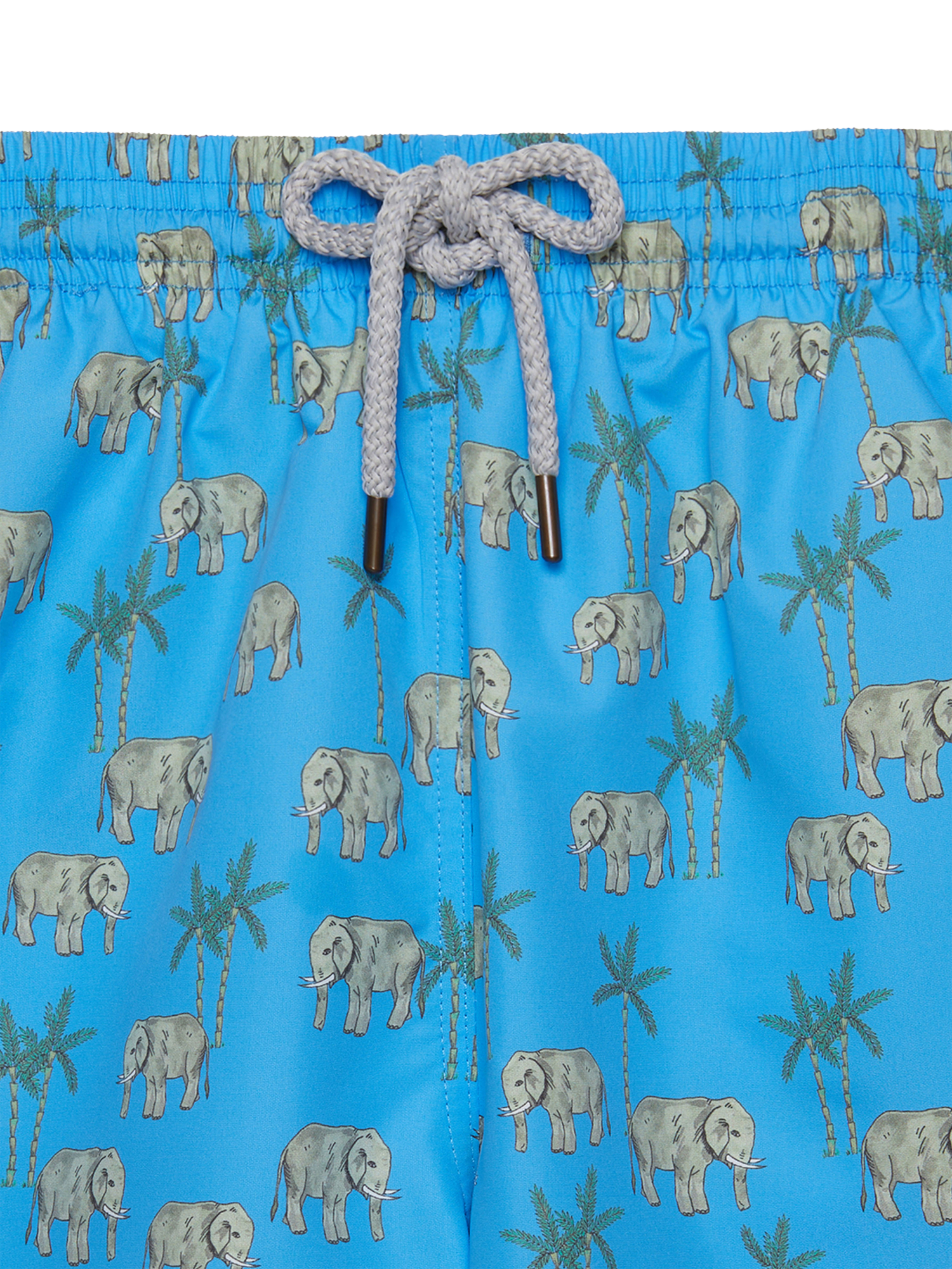 Product image 3 of 3, which shows Trotters Elephant Swim Shorts, Blue/Multi, S