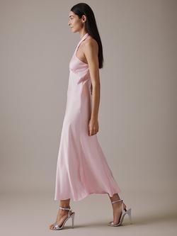 Nobody's Child Novie Halter Neck Midi Bridesmaid Dress - view 2, Pink
