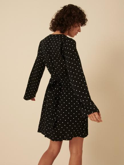 Nobody's Child Lydia Polka Dot Mini Dress, Black/White - view 2, Black/White