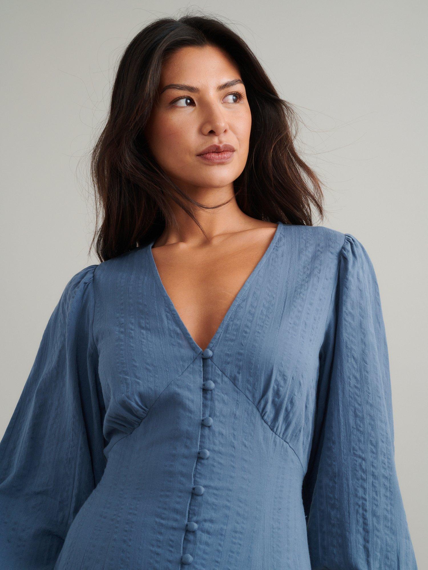 Product image 4 of 5, which shows Nobody's Child Shannon Midi Dress, Blue, 6