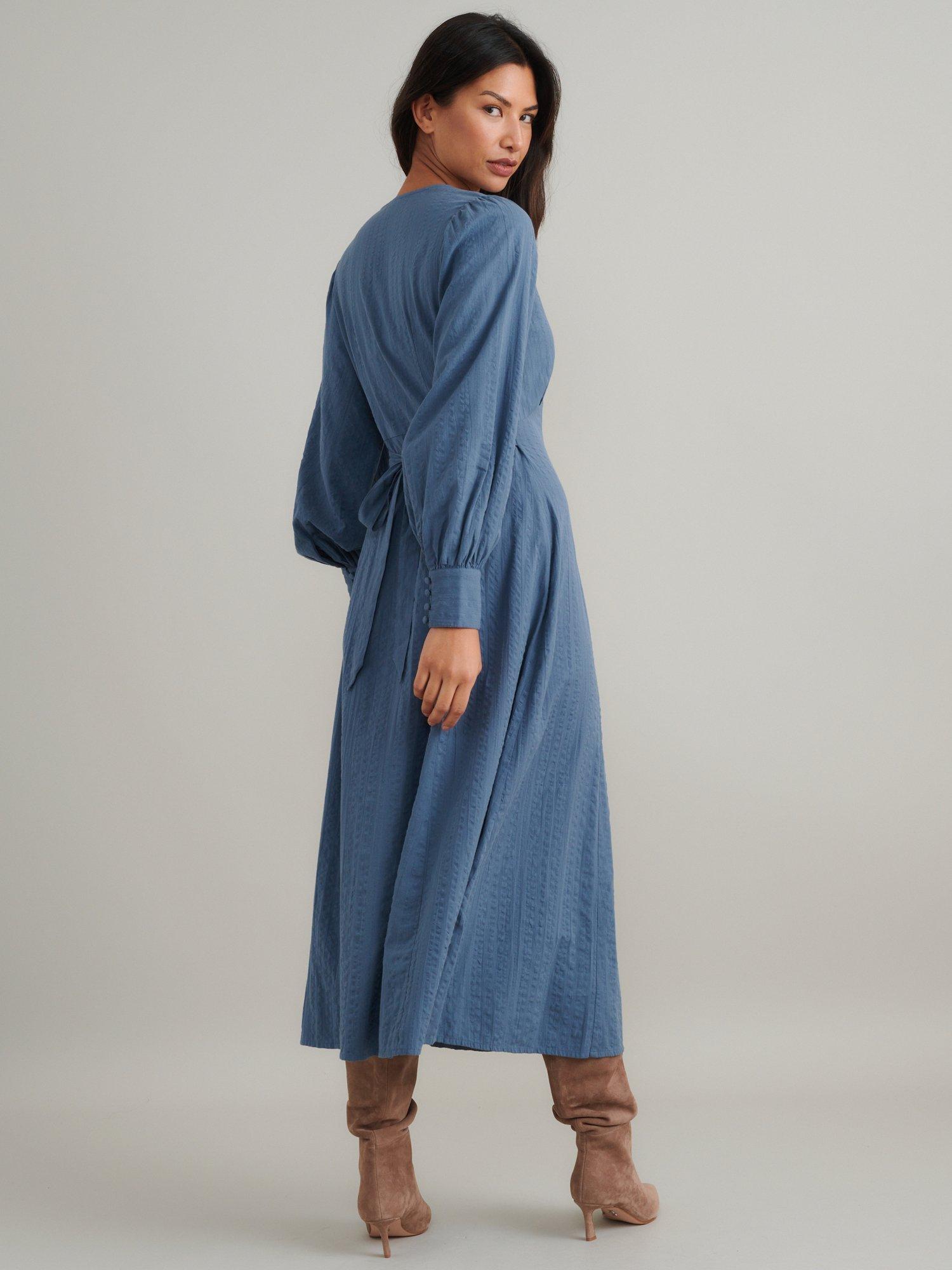 Product image 5 of 5, which shows Nobody's Child Shannon Midi Dress, Blue, 6