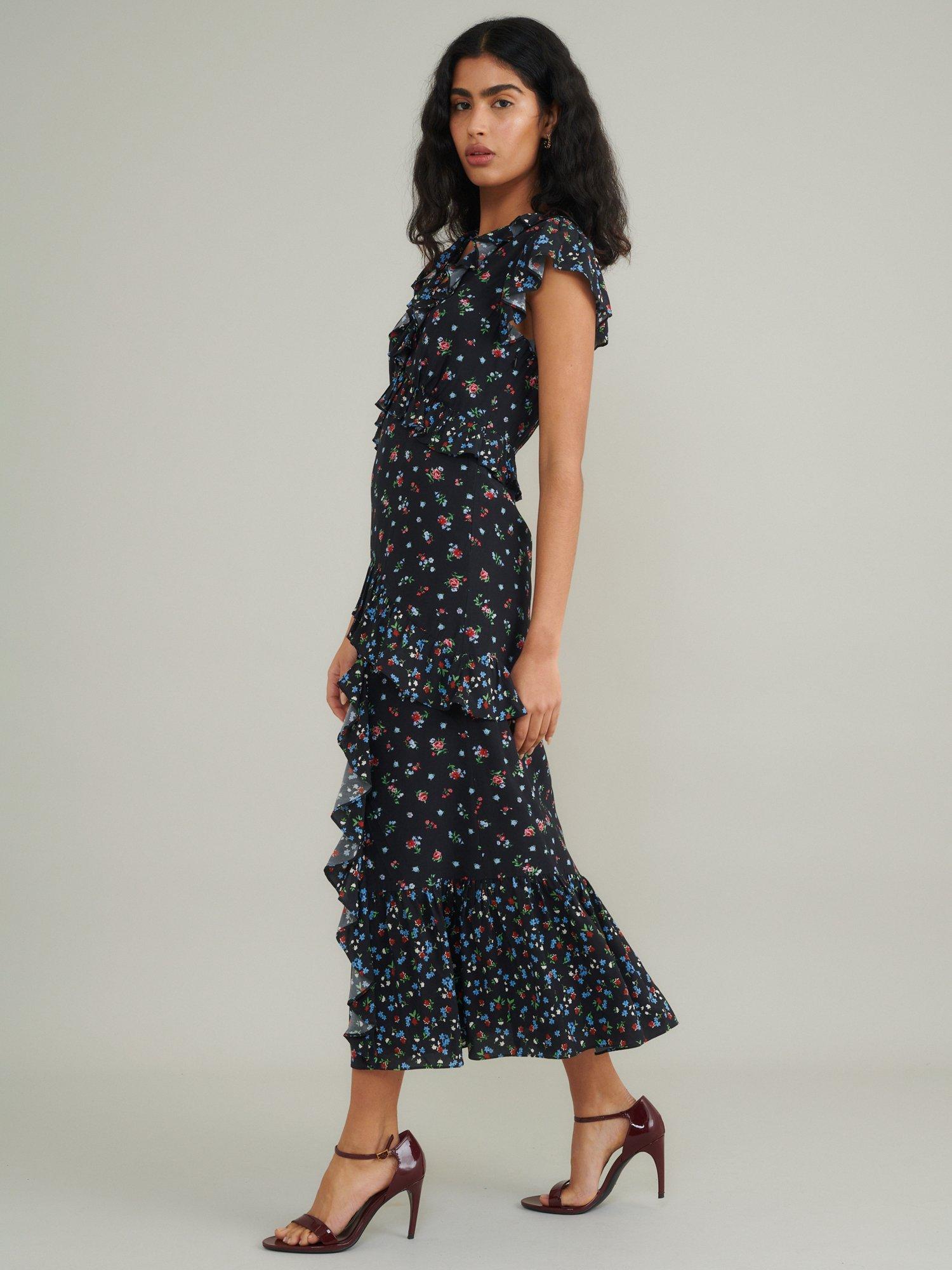 Product image 2 of 5, which shows Nobody's Child Suvi Floral Midi Dress, Multi, 6