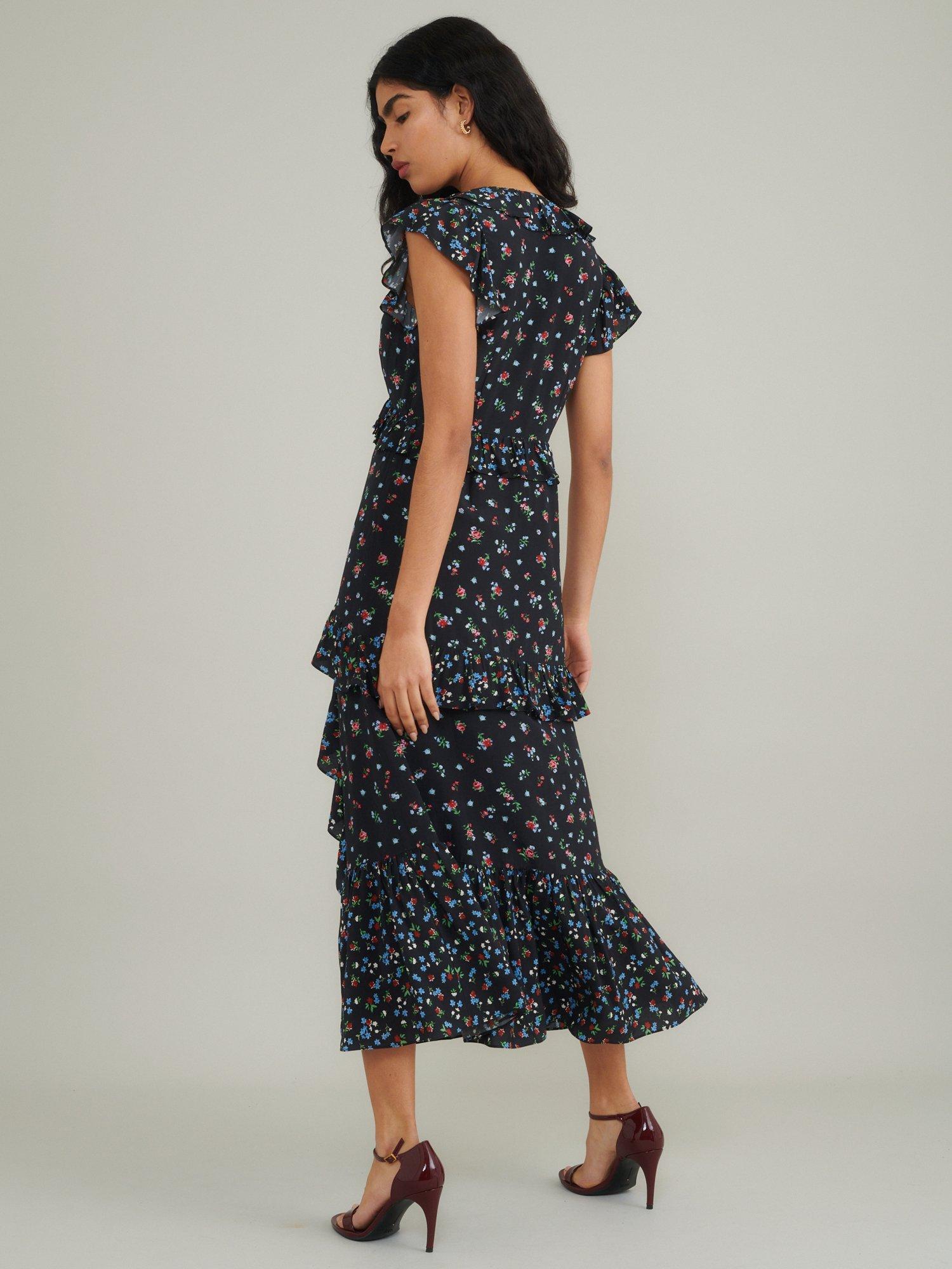 Product image 5 of 5, which shows Nobody's Child Suvi Floral Midi Dress, Multi, 6
